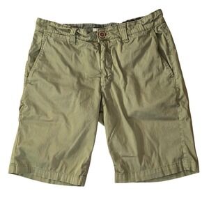 Ingram Mens Slim Fit Chino Shorts Olive Green Made in Italy Size 48 IT US 32